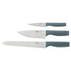 kitchen knife set in white background